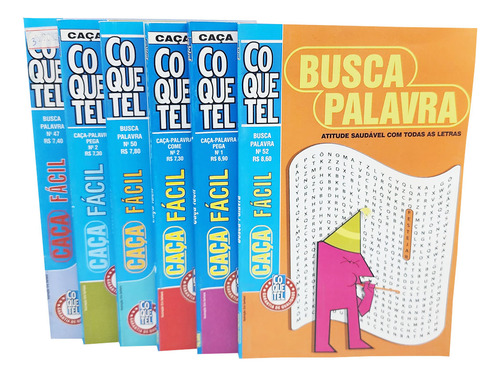 Caça Palavra Coquetel Nível Fácil